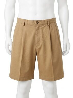 L.L. Bean Wrinkle-Free Double L Chino Shorts Natural Fit Hidden Comfort Waist 8"